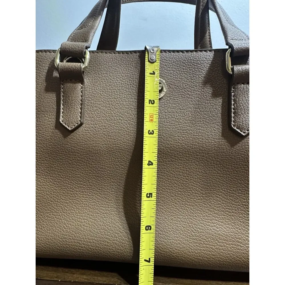 ORA DELPHINE SATCHEL PEBBLE LEATHER CAMEL TAN 12